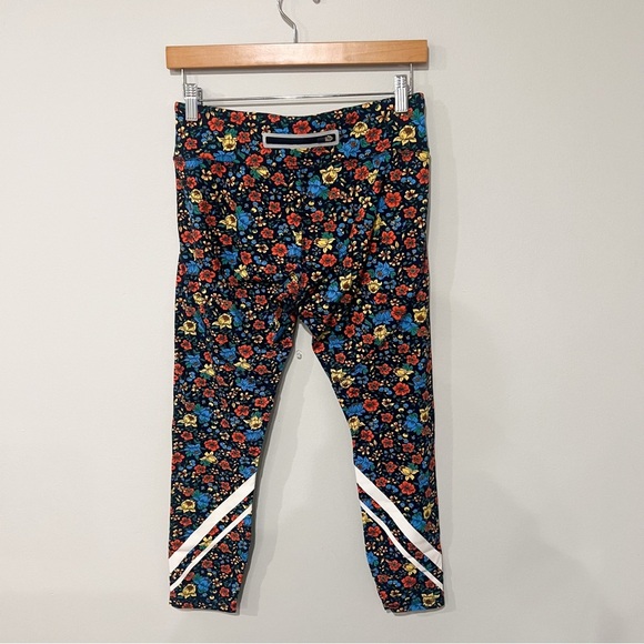 Tory Burch Sport Floral Printed Chevron 7/8 Leggings - Picture 7 of 9